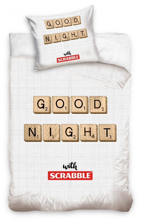 Scrabble Bettwäsche 140×200cm, 70×90 cm