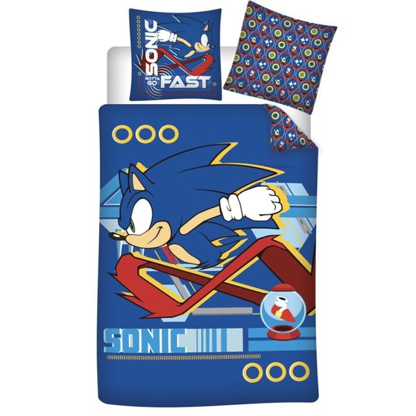 Sonic the Hedgehog Fast Bettwäsche 140×200 cm, 65×65 cm
